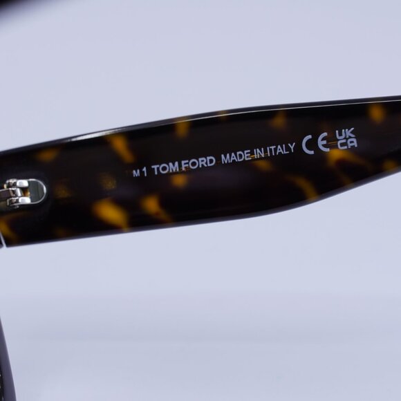 Tom Ford Polarized FT0613 52H Beatrix Sunglasses Dark Havana Square Frame - Picture 7 of 10